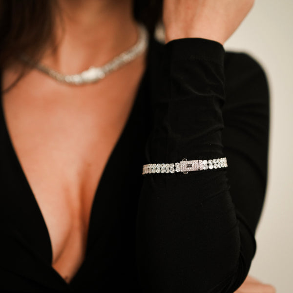 Bijuterii placate cu aur alb 18k