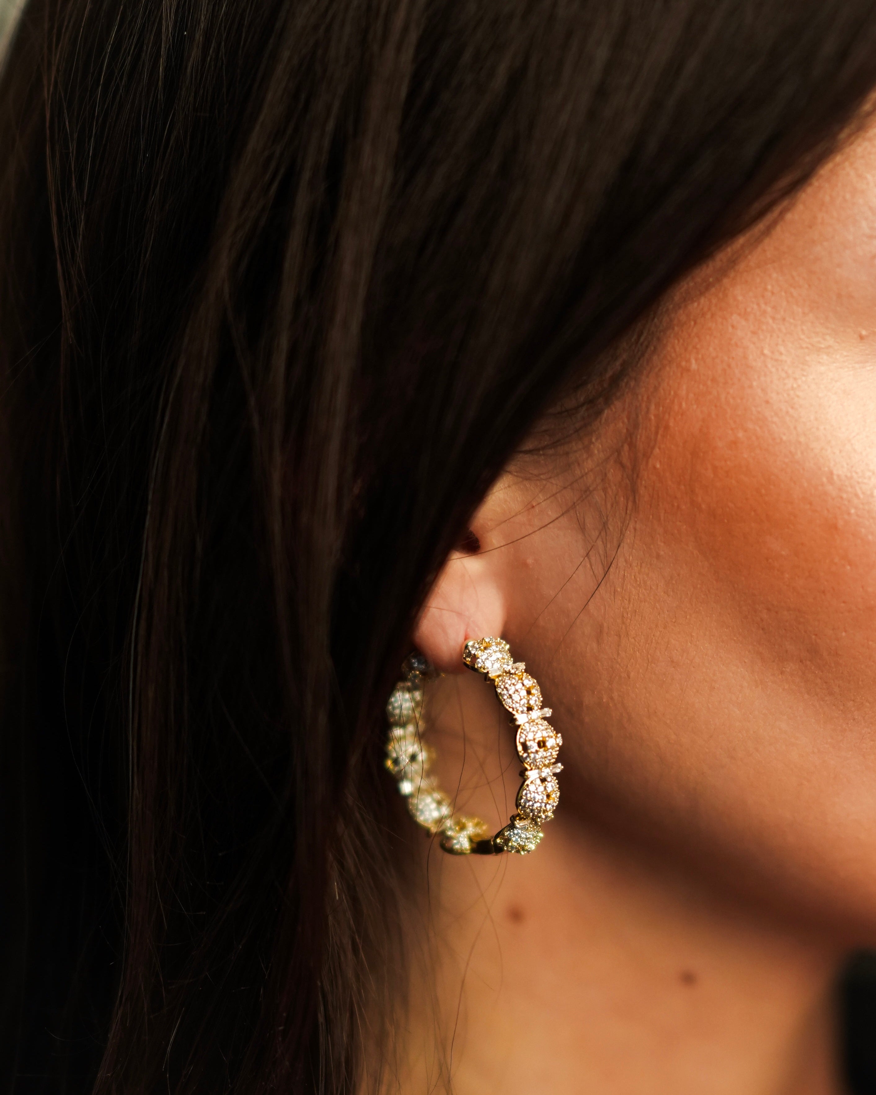 Cercei Brillare Damă Placați cu Aur 18k