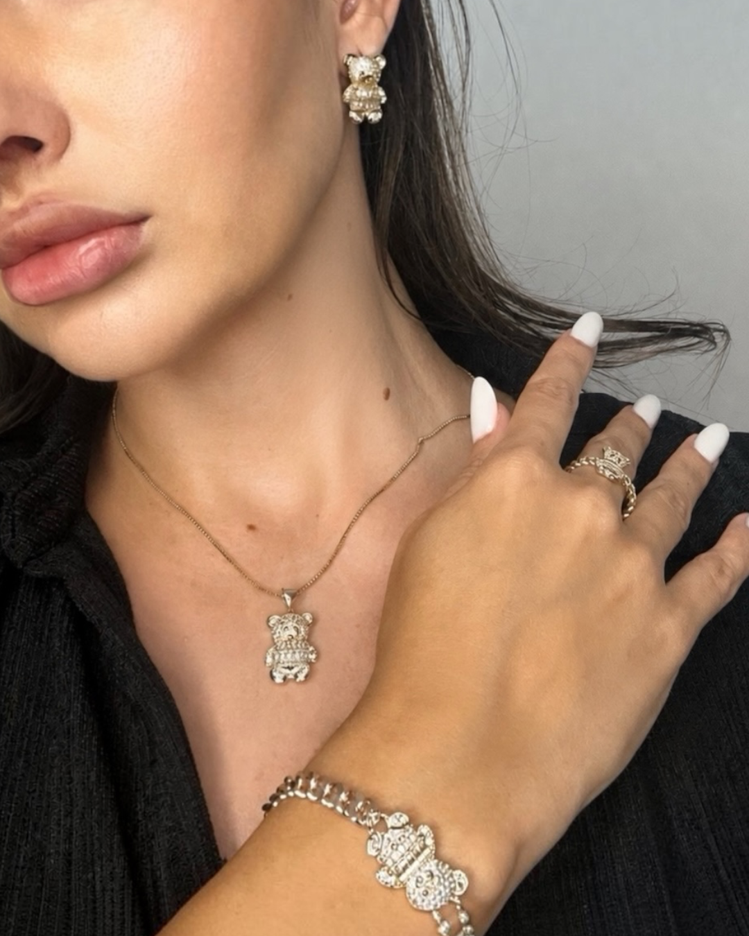 Set Teddy Damă Placat cu Aur 18k 5 Piese