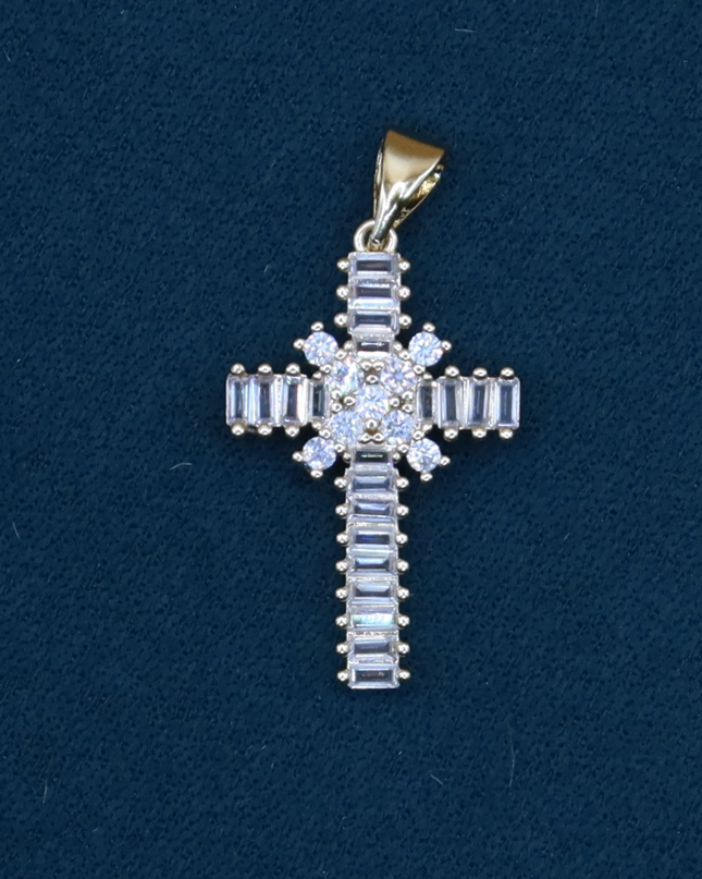 Pandantiv Cruce Damă Placat cu Aur 18K