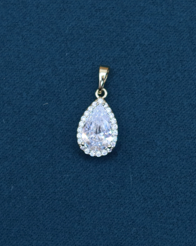 Pandantiv Lacrimă Damă Placat cu Aur 18k