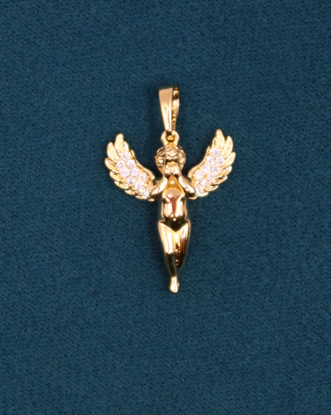 Pandantiv Îngeraș Damă Placat cu Aur 18K