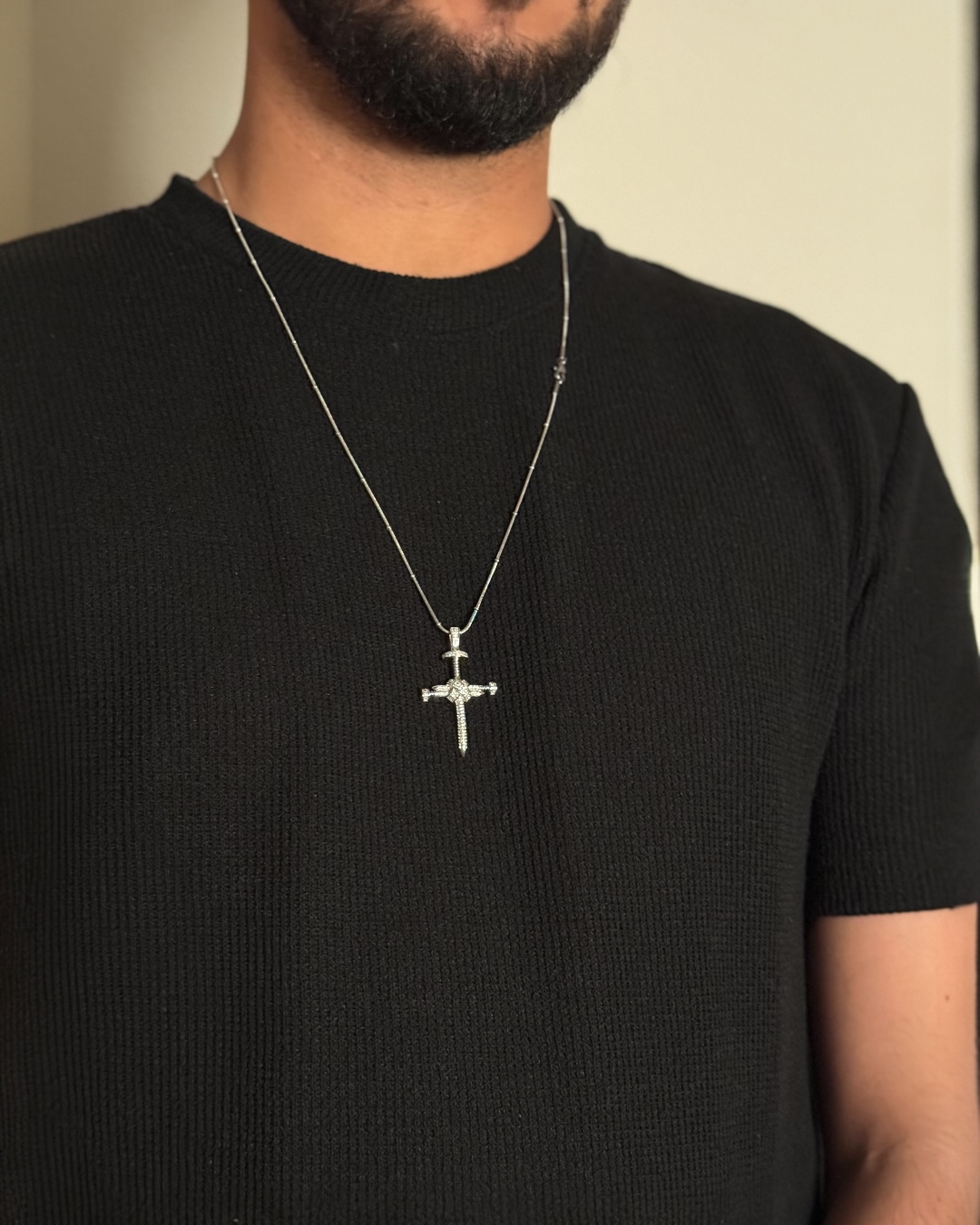 Colier Sacro Cruce Bărbați/Damă Oțel Inoxidabil