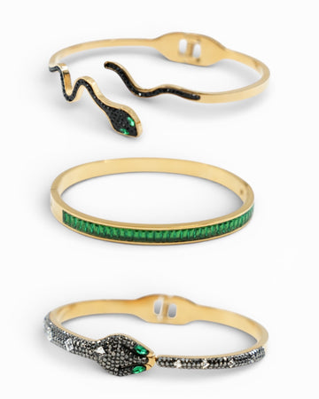 Pachetul Smeralda, Viperra & Ophidia Damă Placate cu Aur 18k