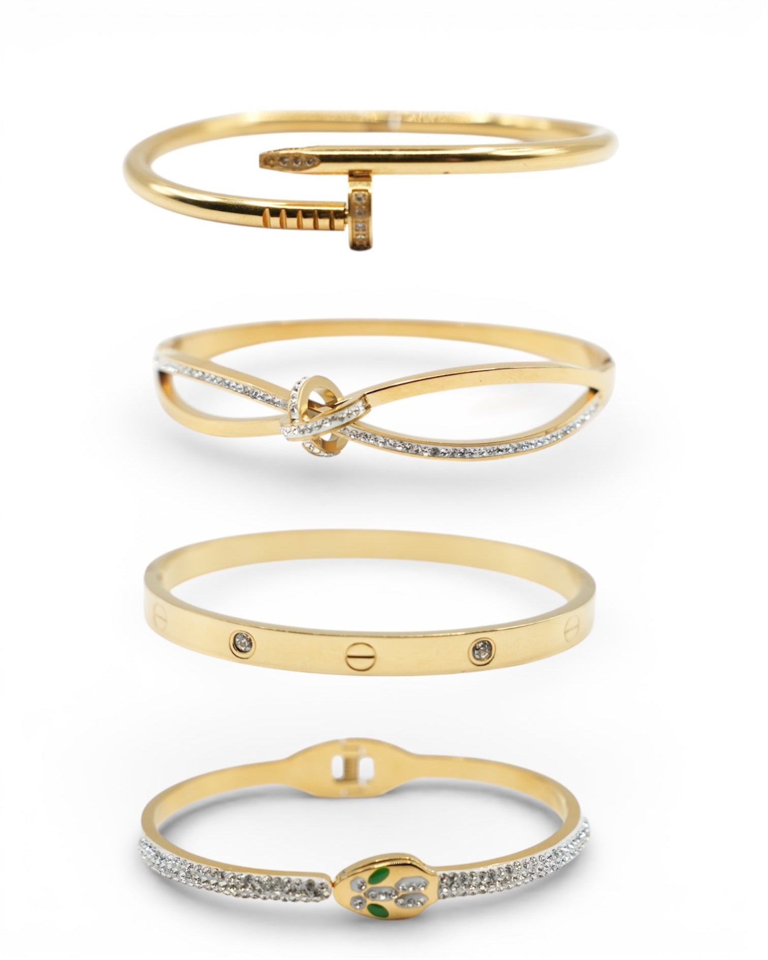 Pachetul Clavus, Nodo, Love & Serpens Damă Placate cu Aur 18k