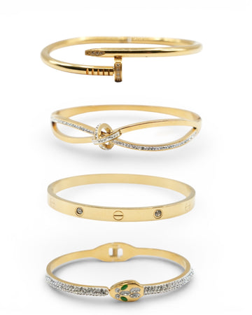 Pachetul Clavus, Nodo, Love & Serpens Damă Placate cu Aur 18k