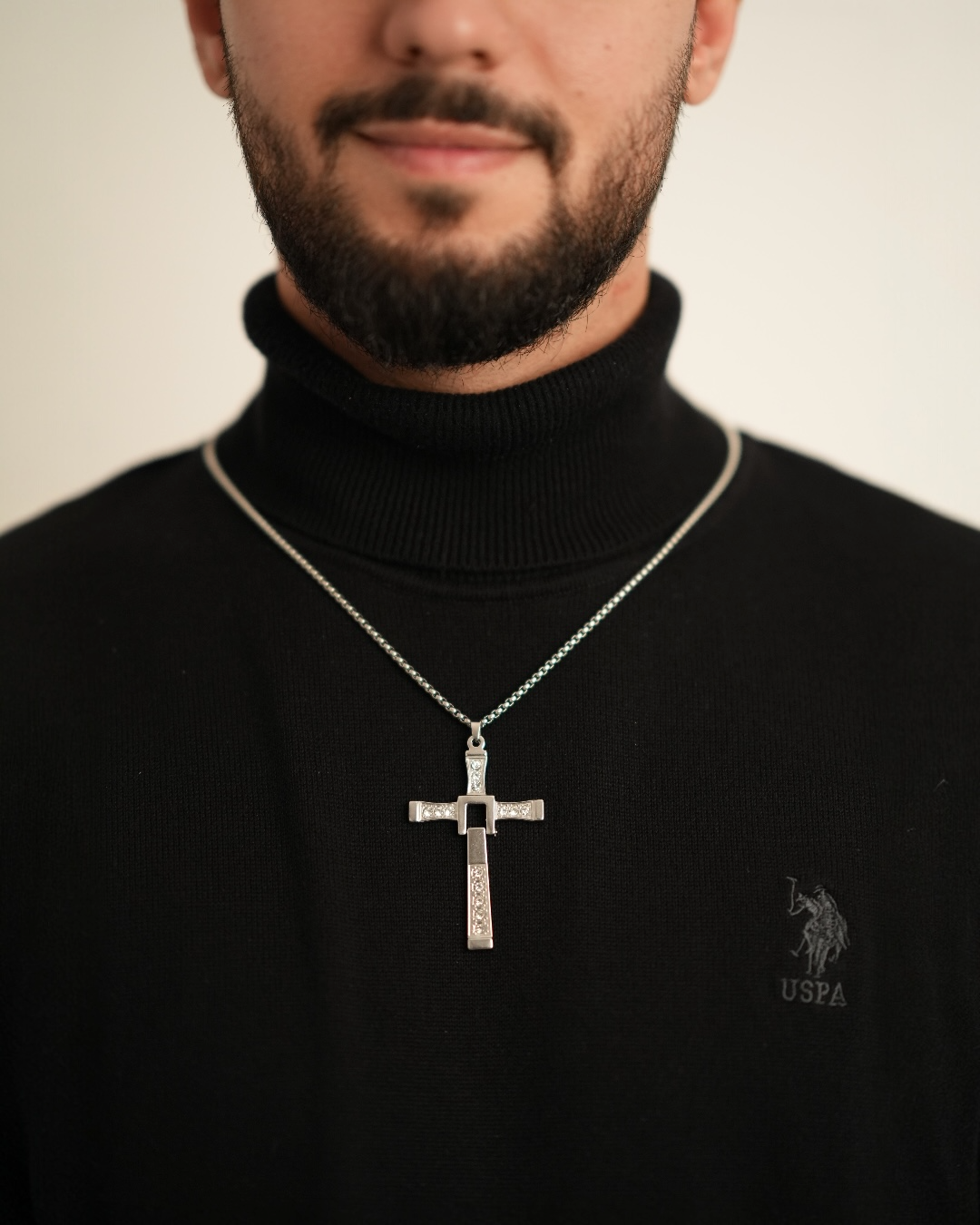 Colier Fast&Furious Cross Bărbați Oțel Inoxidabil