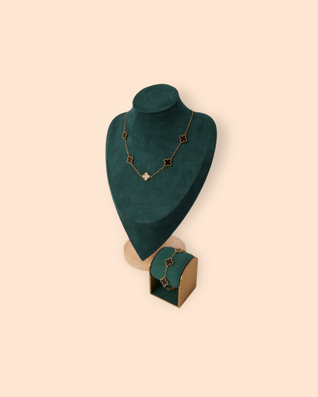 Set Van Negru Damă Colier/Brățară Oțel Inoxidabil