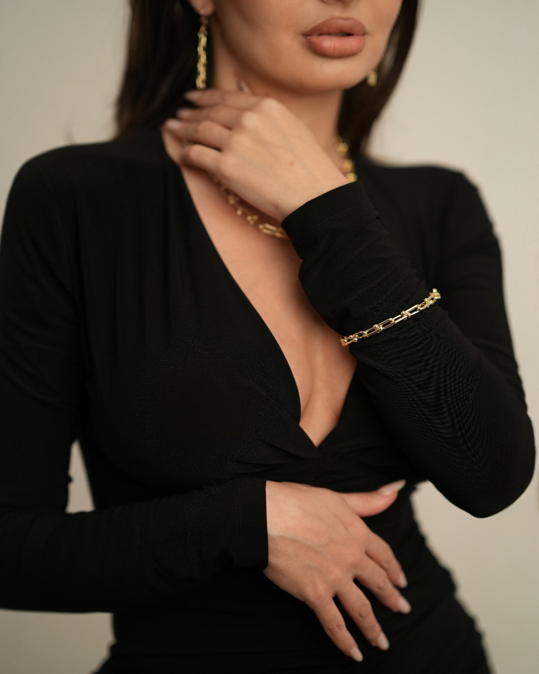 Set Tiff Damă Placat cu Aur 18k Colier+Brățară+Cercei