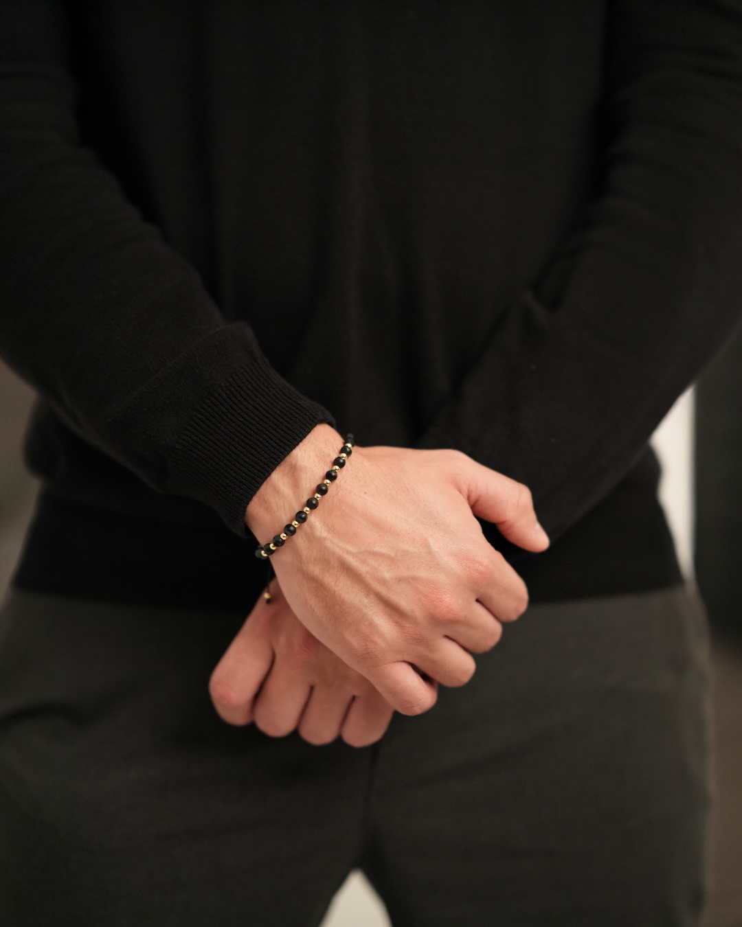 Brățara Alfonso Bărbați/Damă Placată cu Aur 18k Reglabilă/Șnur