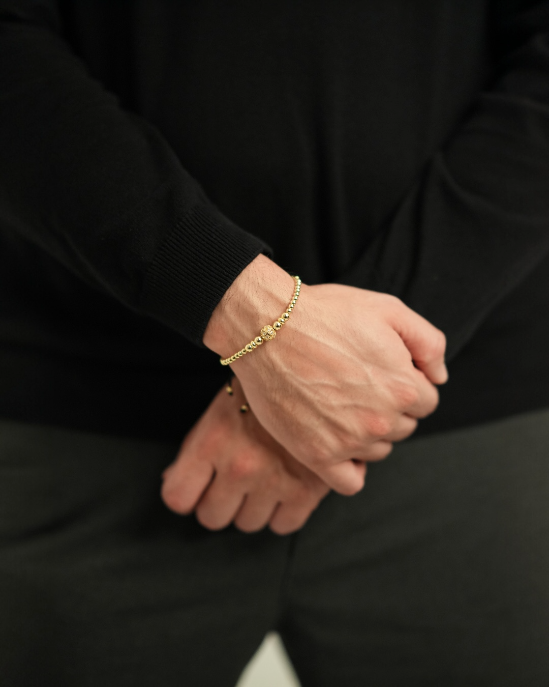 Brățara Diago Bărbați/Damă Placată cu Aur 18k Reglabilă/Șnur