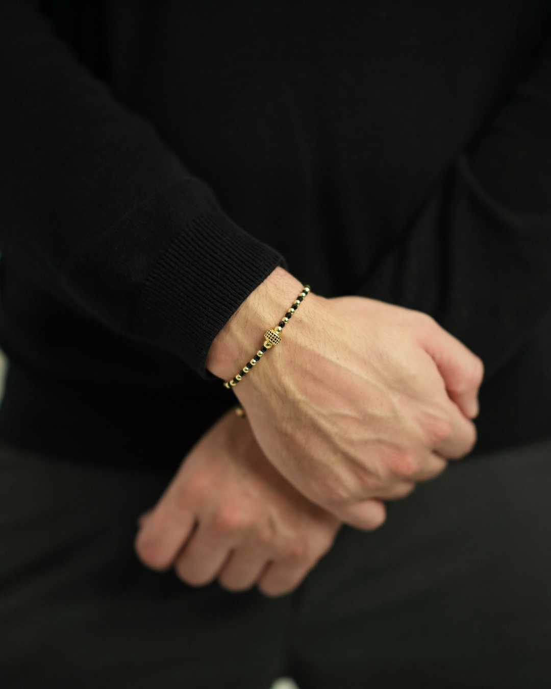 Brățara Simon Bărbați/Damă Placată cu Aur 18k Reglabilă/Șnur