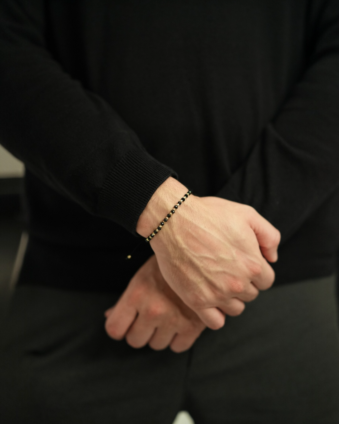 Brățara Dante Bărbați/Damă Placată cu Aur 18k Reglabilă/Șnur