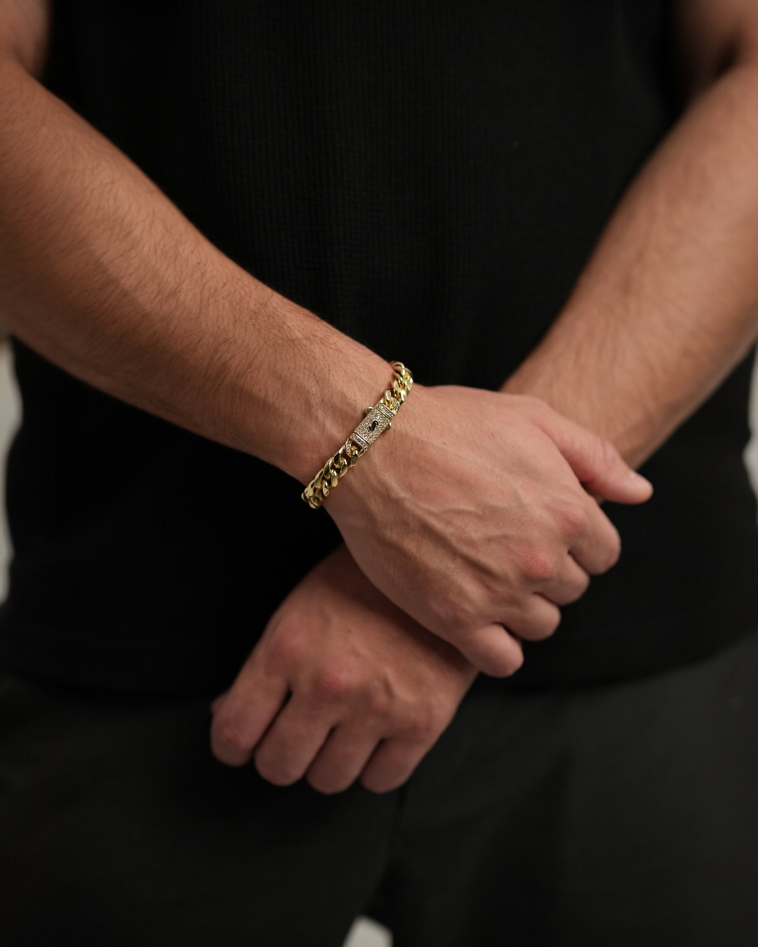 Brățara Cuban Havana Bărbați/Damă Placată cu Aur 18k 10mm