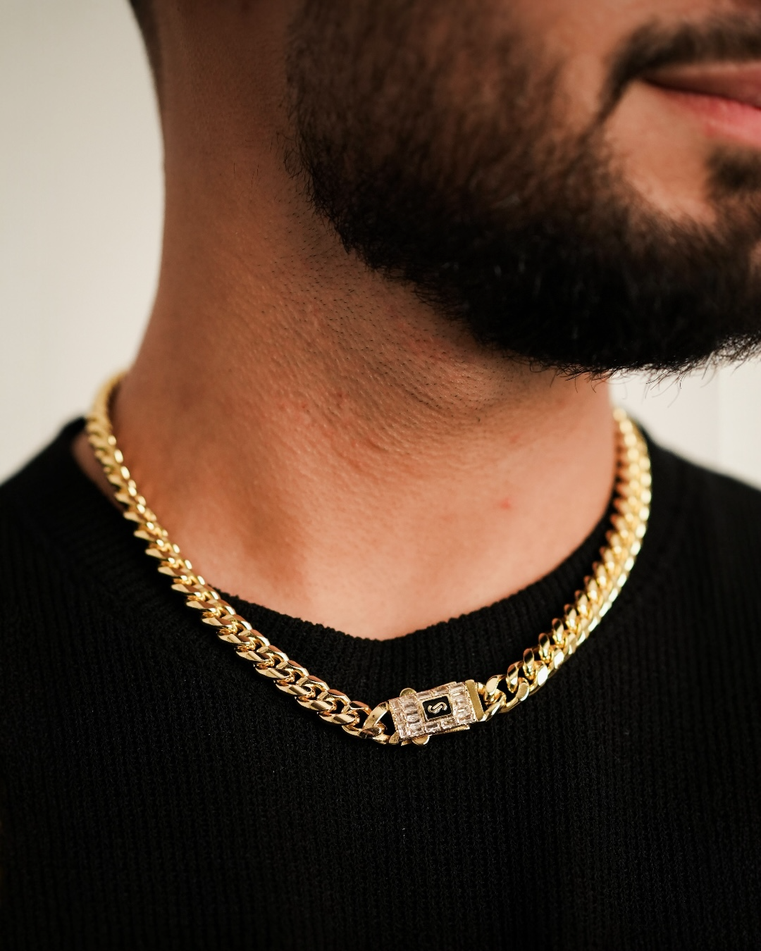 Colier Cuban Cielo Bărbați/Damă Placat cu Aur 18k 10mm