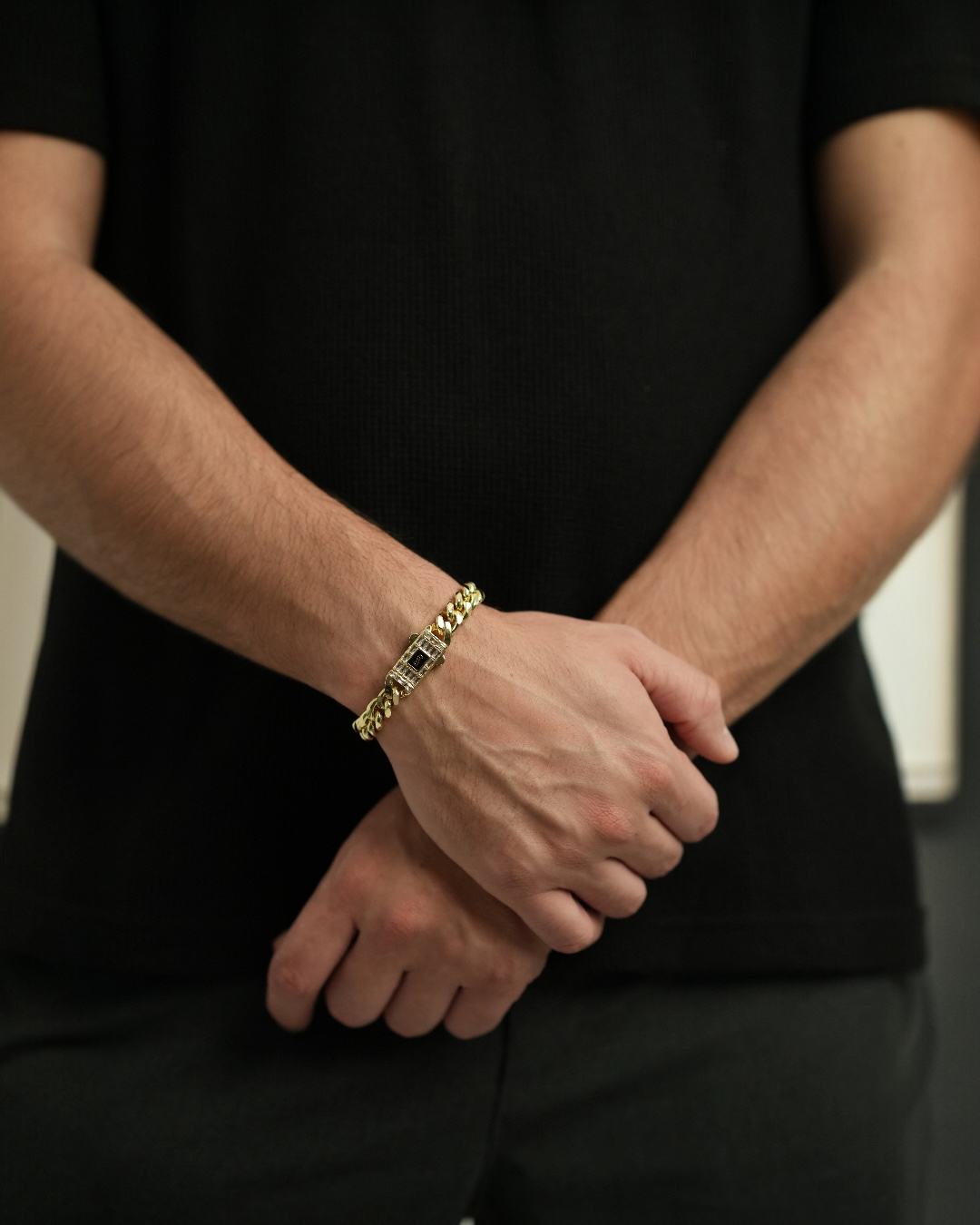 Brățara Cuban Cielo Bărbați/Damă Placată cu Aur 18k 10mm