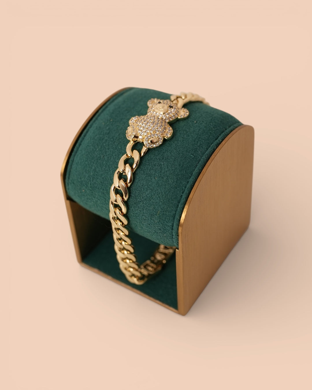 Brățara Cuban Teddy Damă Placată cu Aur 18k