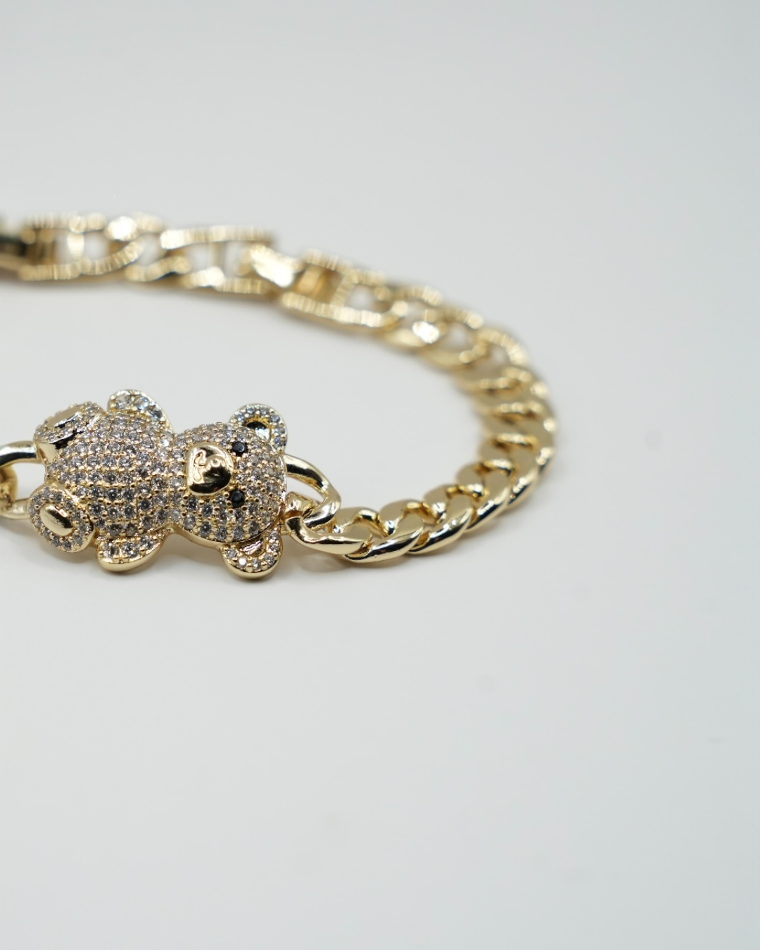 Brățara Cuban Teddy Damă Placată cu Aur 18k