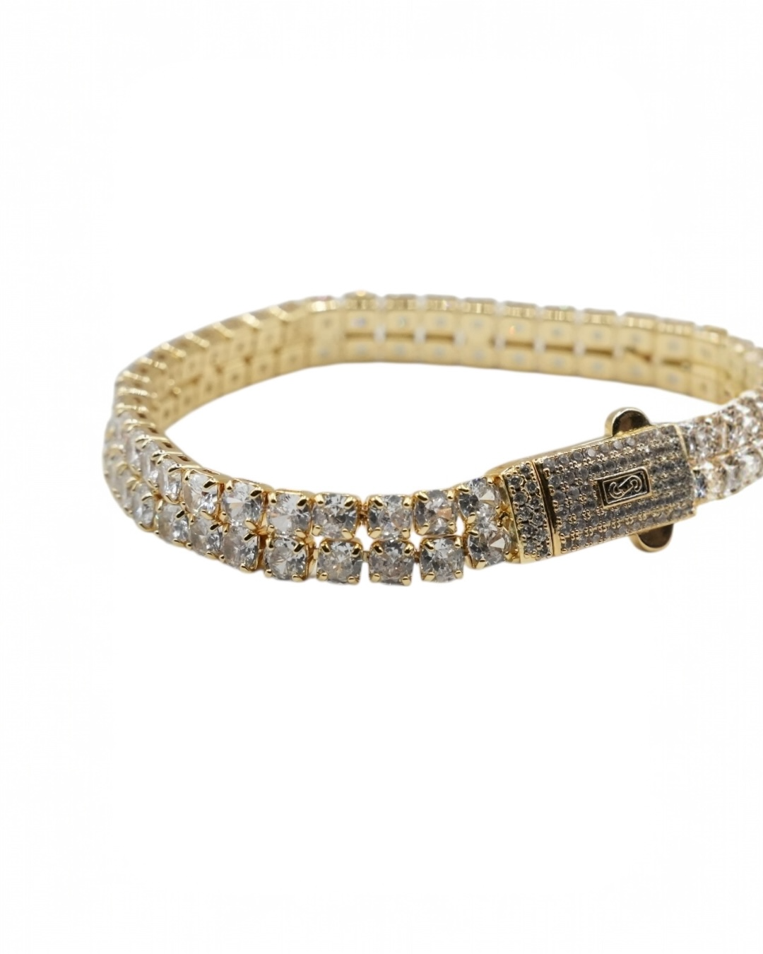 Brățara Tennis Double Damă/Bărbați Placată cu Aur 18k 20cm