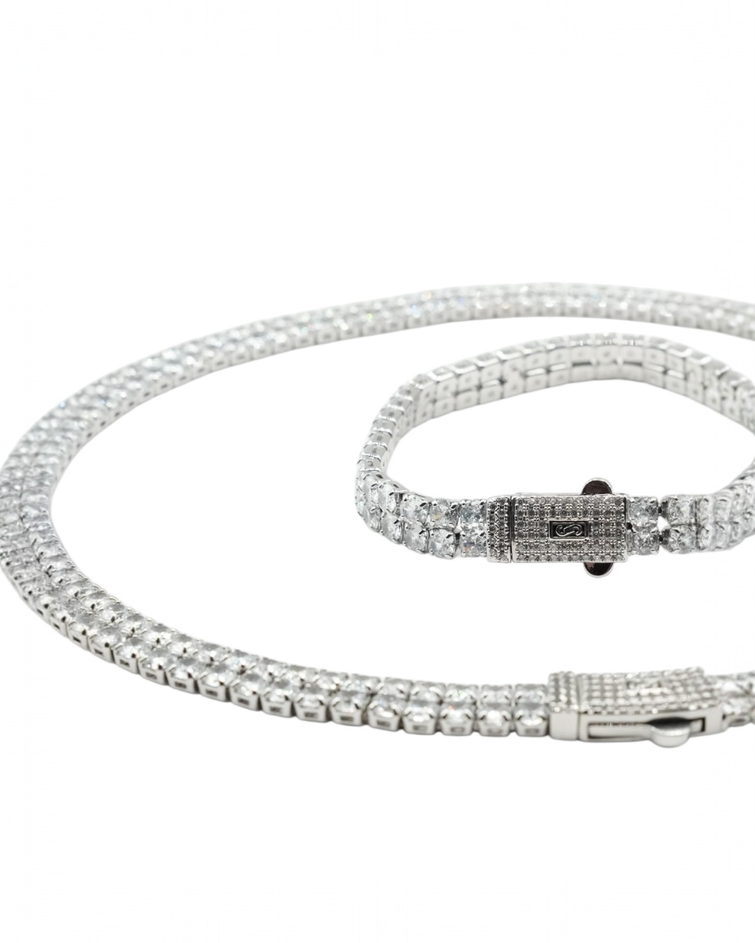 Set Tennis Double Damă/Bărbați Placat cu Aur Alb