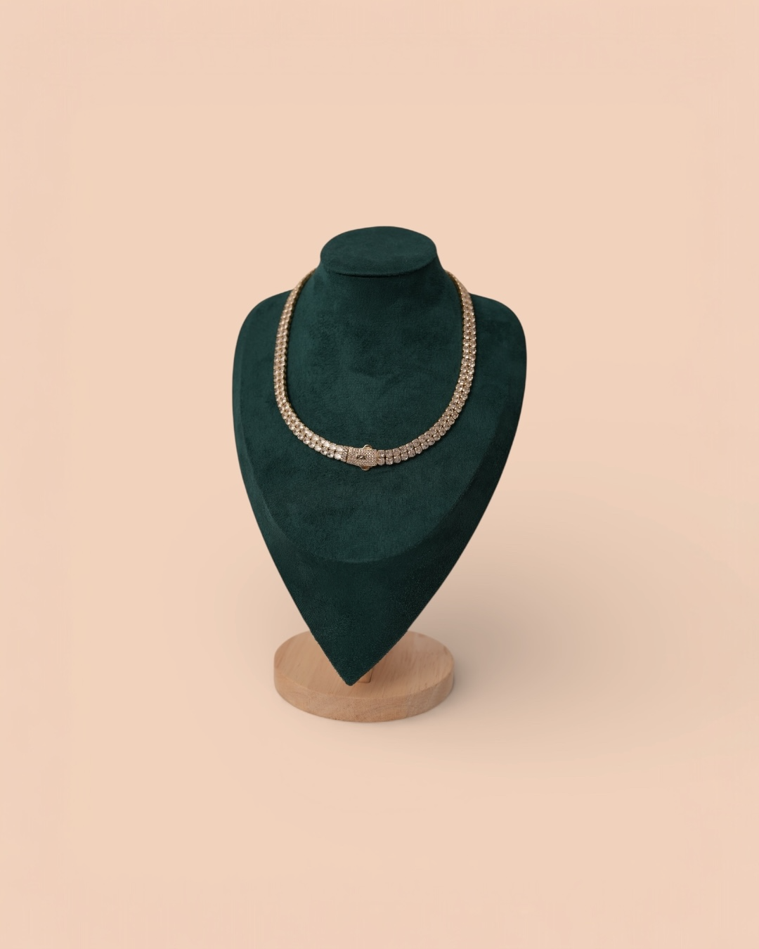 Colier Tennis Double Damă/Bărbați Placat cu Aur 18k 45cm