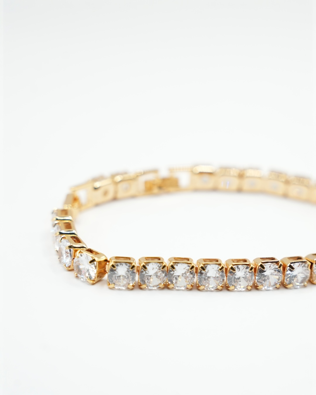 Brățara Tennis Square Bărbați/Damă Placată cu Aur 18k 6mm