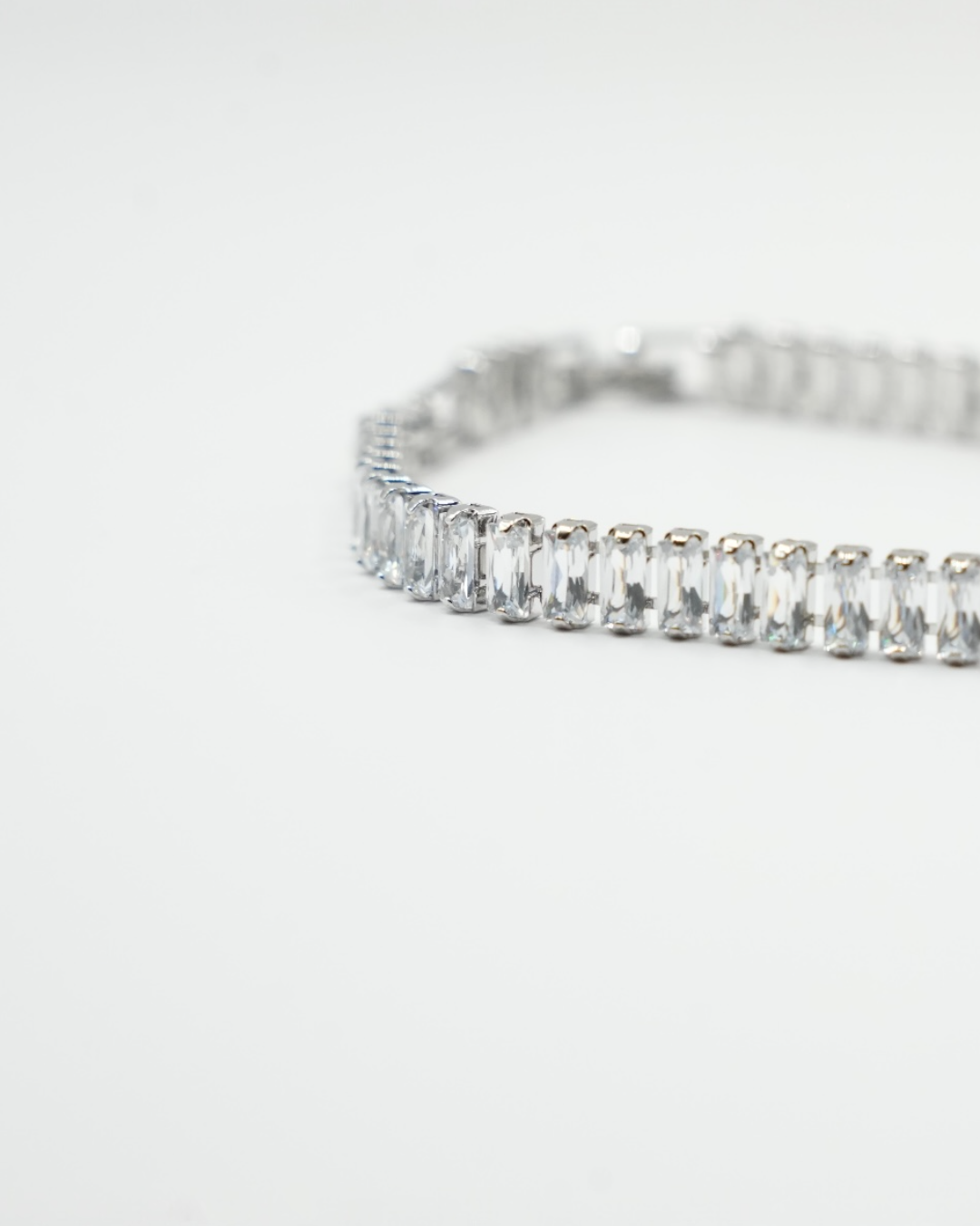 Brățara Tennis Platinum Bărbați/Damă Placată cu Aur Alb 5mm