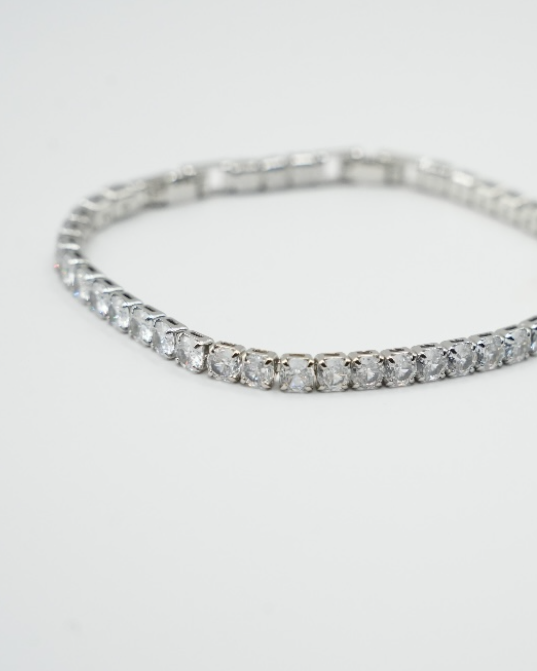 Brățara Tennis Albă Bărbați/Damă Oțel Inoxidabil 4mm