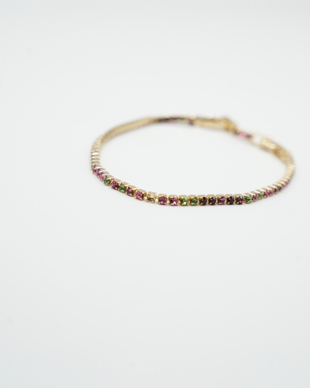 Brățară Tennis Coloré Damă/Bărbați Placată cu Aur 18m 2mm