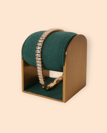 Brățara Tennis Luxe Bărbați/Damă Placată cu Aur 18m 5mm