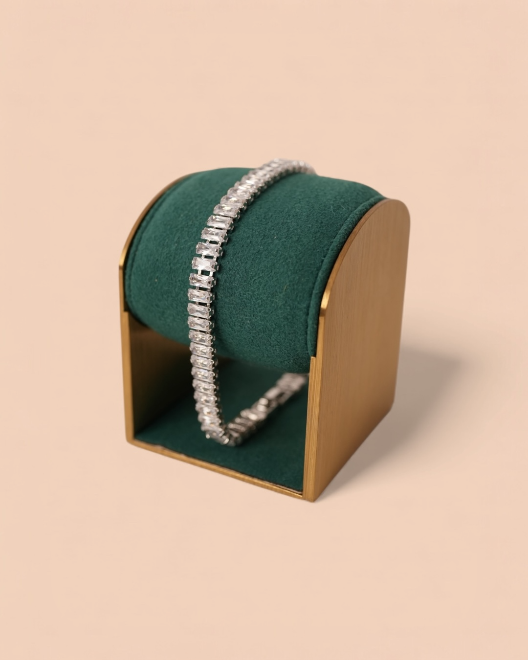 Brățara Tennis Platinum Bărbați/Damă Placată cu Aur Alb 5mm