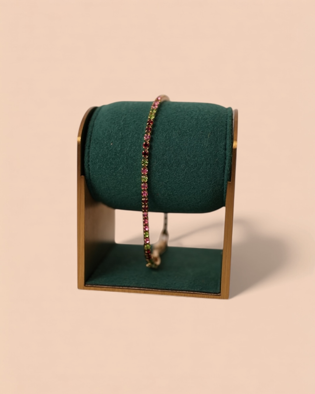 Brățară Tennis Coloré Damă/Bărbați Placată cu Aur 18m 2mm