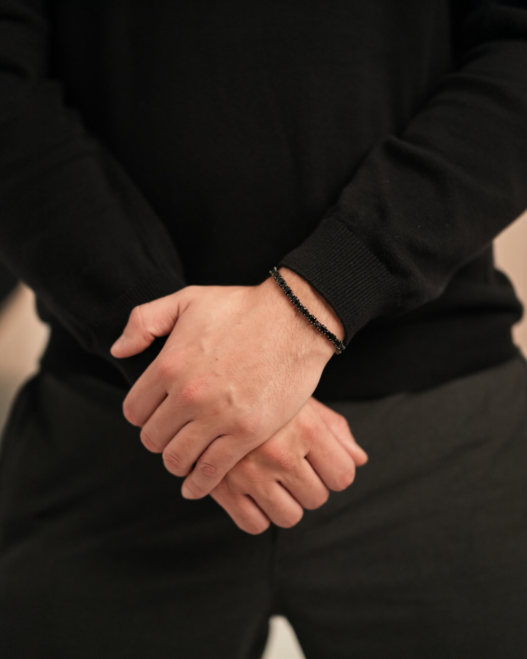 Brățara Tennis Dark Neagră Bărbați/Damă Oțel Inoxidabil 5mm