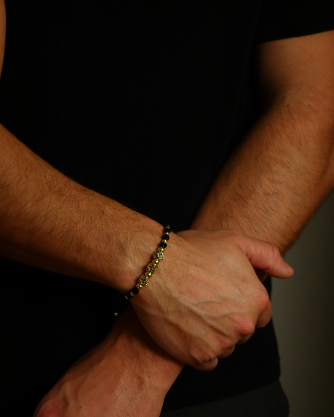 Brățara Praetor Bărbați/Damă Placată cu Aur 18k Reglabilă-Șnur