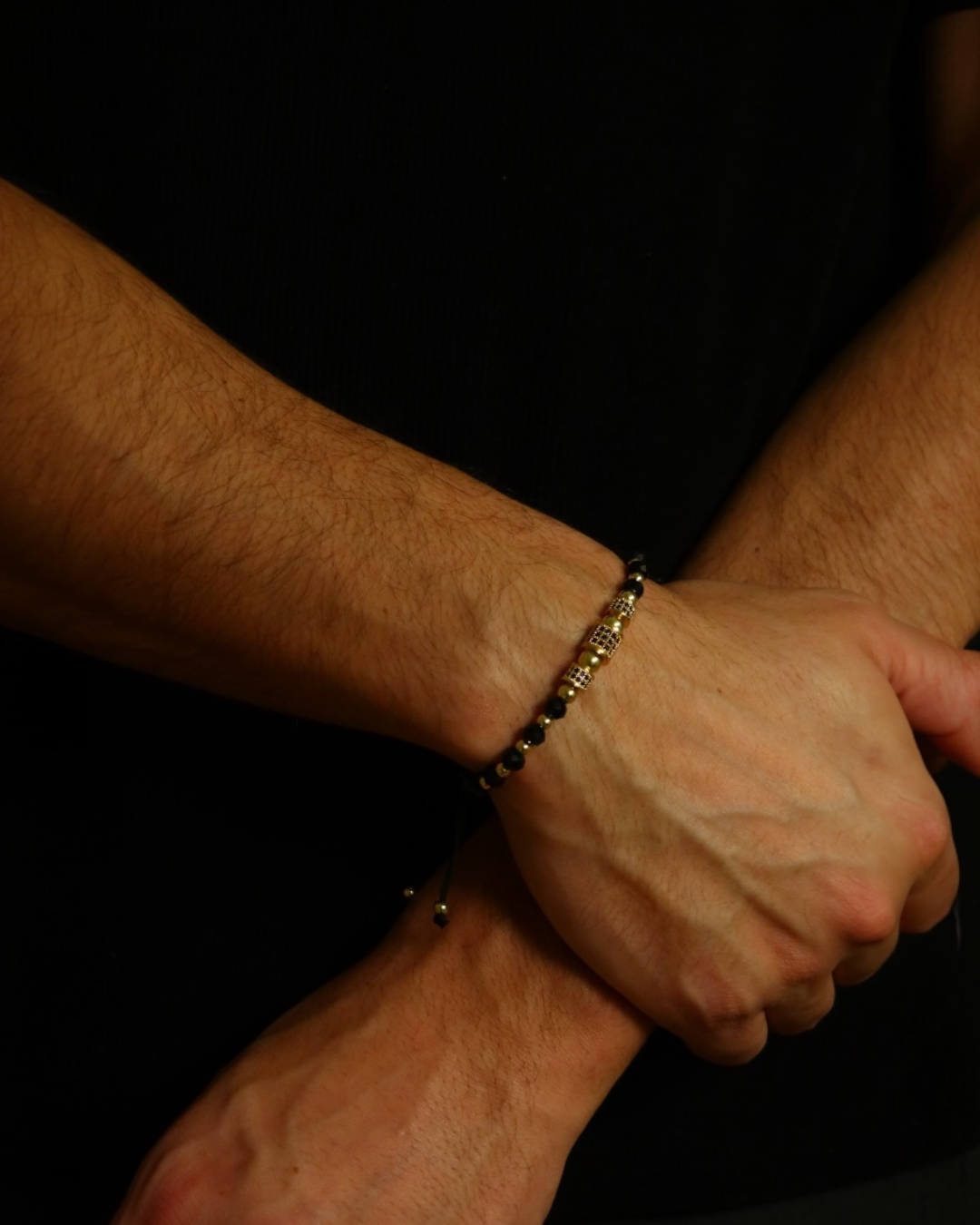 Brățara Noctis Bărbat/Damă Placată cu Aur 18k Reglabilă-Șnur