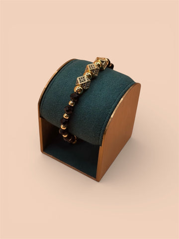 Brățara Praetor Bărbați/Damă Placată cu Aur 18k Reglabilă-Șnur