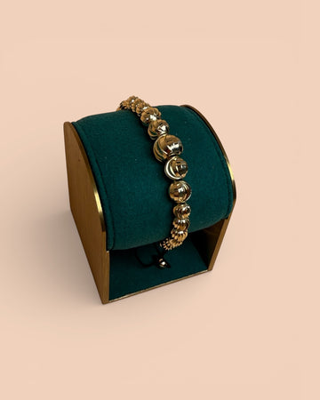 Brățara Imperium Bărbați/Damă Placată cu Aur 18k Reglabilă-Șnur