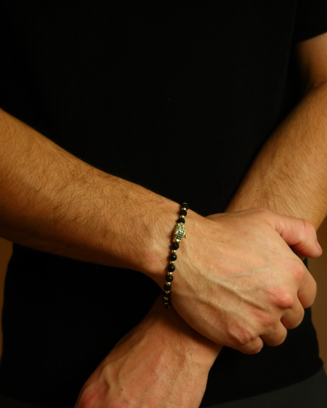 Brățara Panthera Bărbați/Damă Placată cu Aur 18k Reglabilă-Șnur