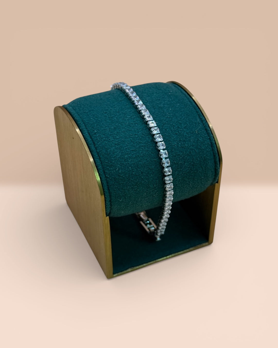 Brățara Tennis Albă Bărbați/Damă Oțel Inoxidabil 3mm