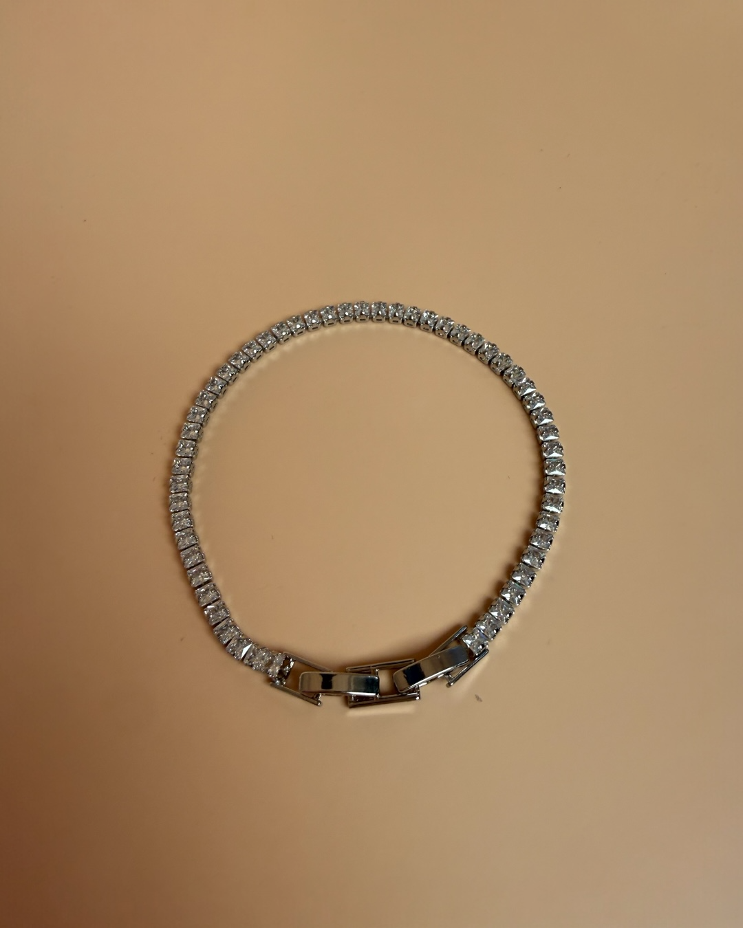 Brățara Tennis Albă Bărbați/Damă Oțel Inoxidabil 3mm