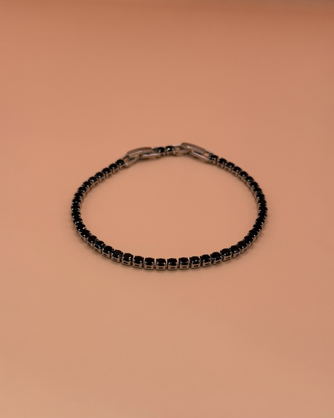 Brățara Tennis Neagră Bărbați/Damă Oțel Inoxidabil 3mm