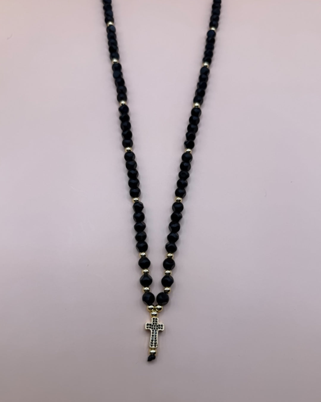 Rozariu Cruce Bărbați Placat cu Aur 18k 70cm