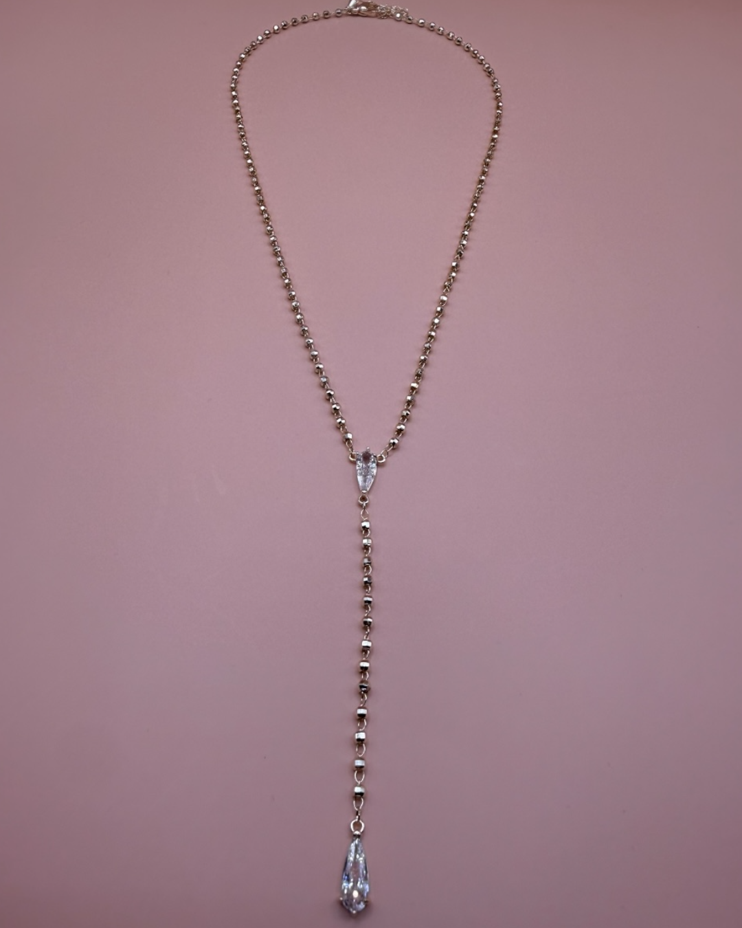 Colier Rozariu Crystal Tear Damă Placat cu Aur 18k