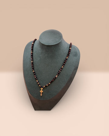 Rozariu Cruce Bărbați Placat cu Aur 18k 70cm