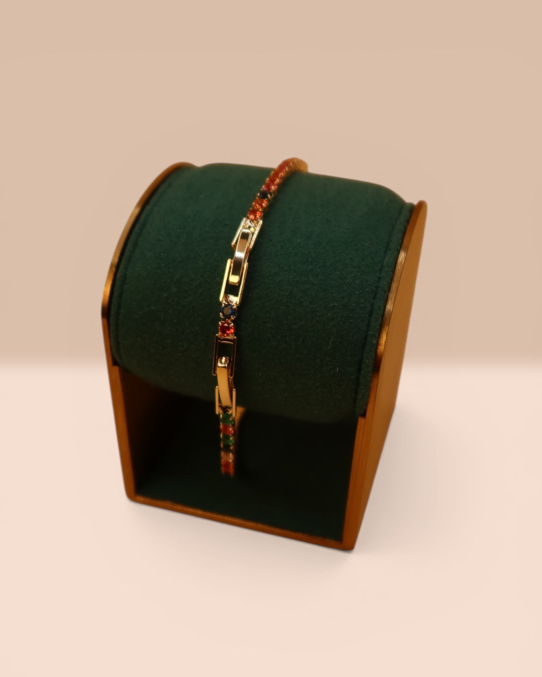 Brățară Tennis Multicolor Damă/Bărbați Placată cu Aur 18k 2mm