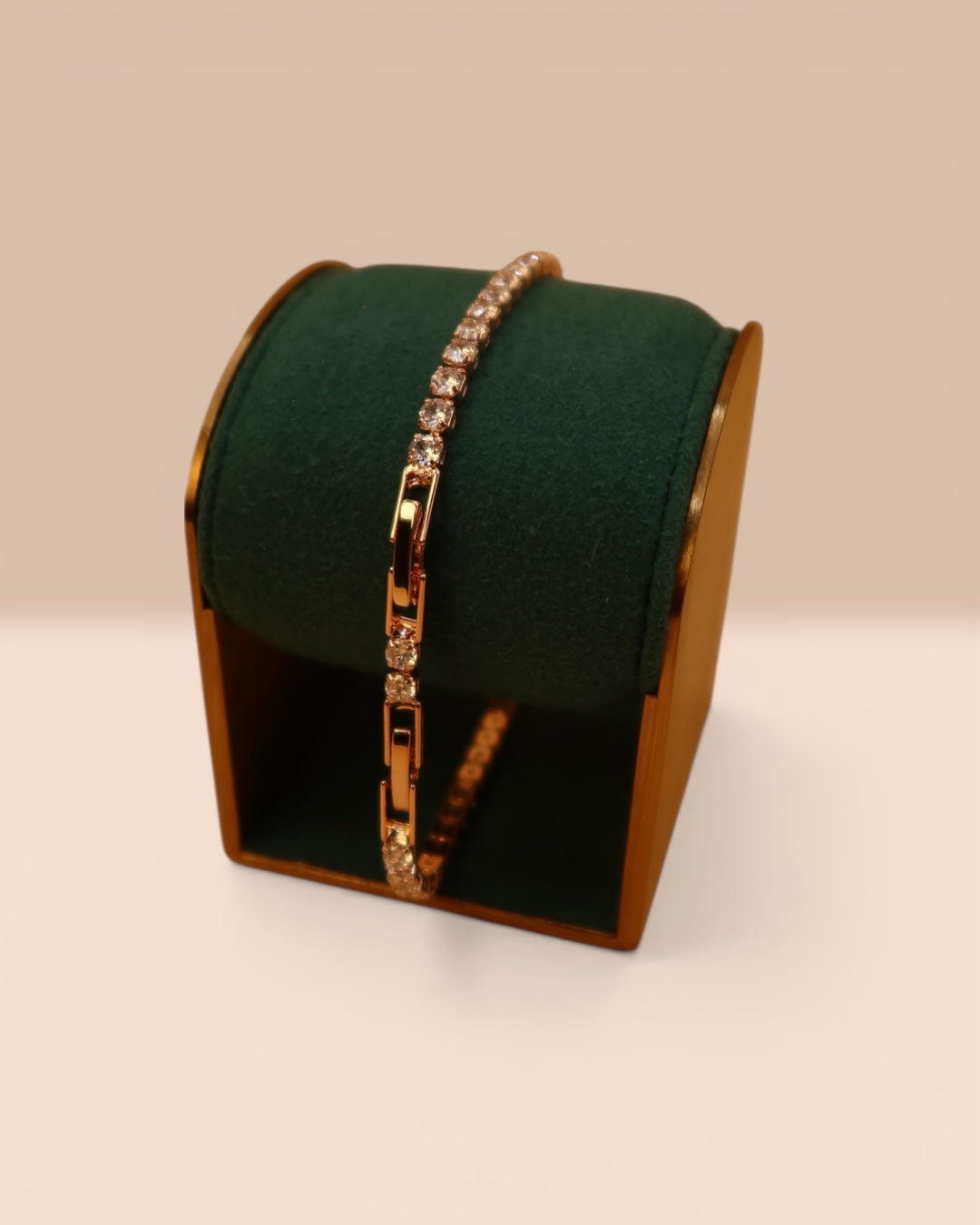 Brățară Tennis Rose Gold Damă/Bărbați Placată cu Aur 18k 3mm