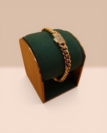 Brățară Cuban Havana Damă/Bărbați Placată cu Aur 18k 6mm