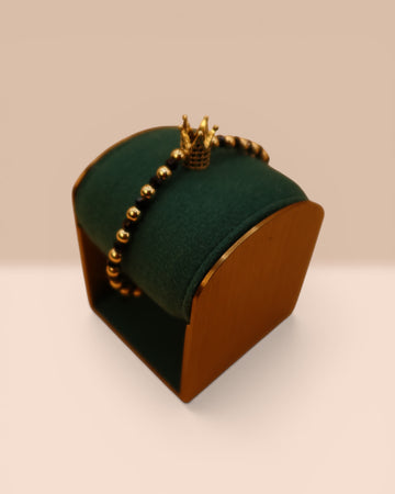 Brățară Regal Bărbați/Damă Placată cu Aur 18k Reglabilă/Șnur