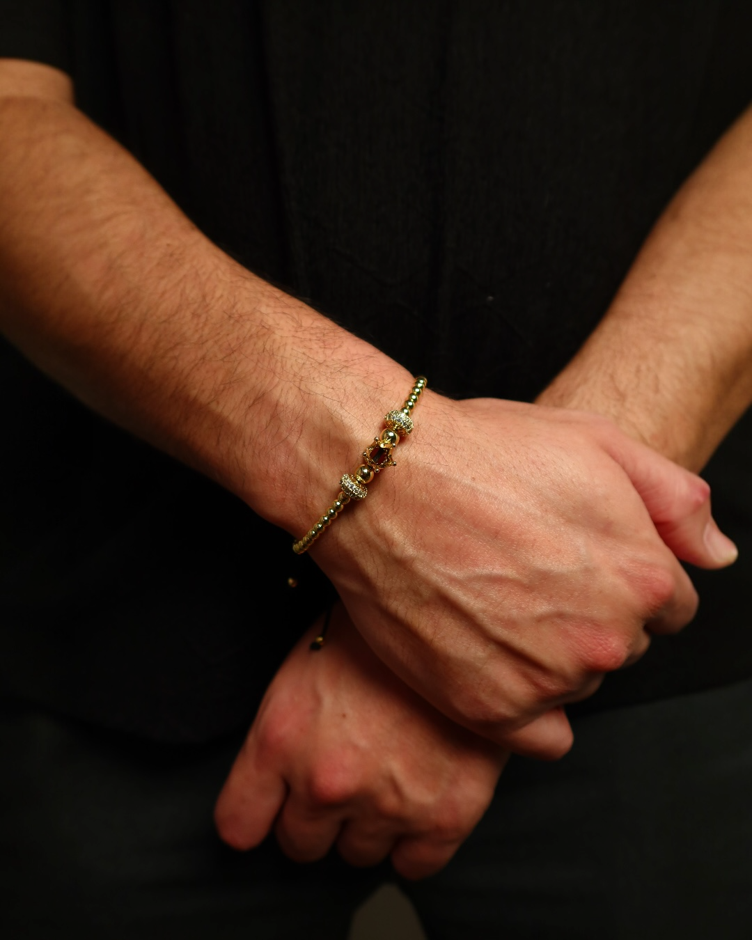 Brățară Royal Bărbați/Damă Placată cu Aur 18k Reglabilă-Șnur