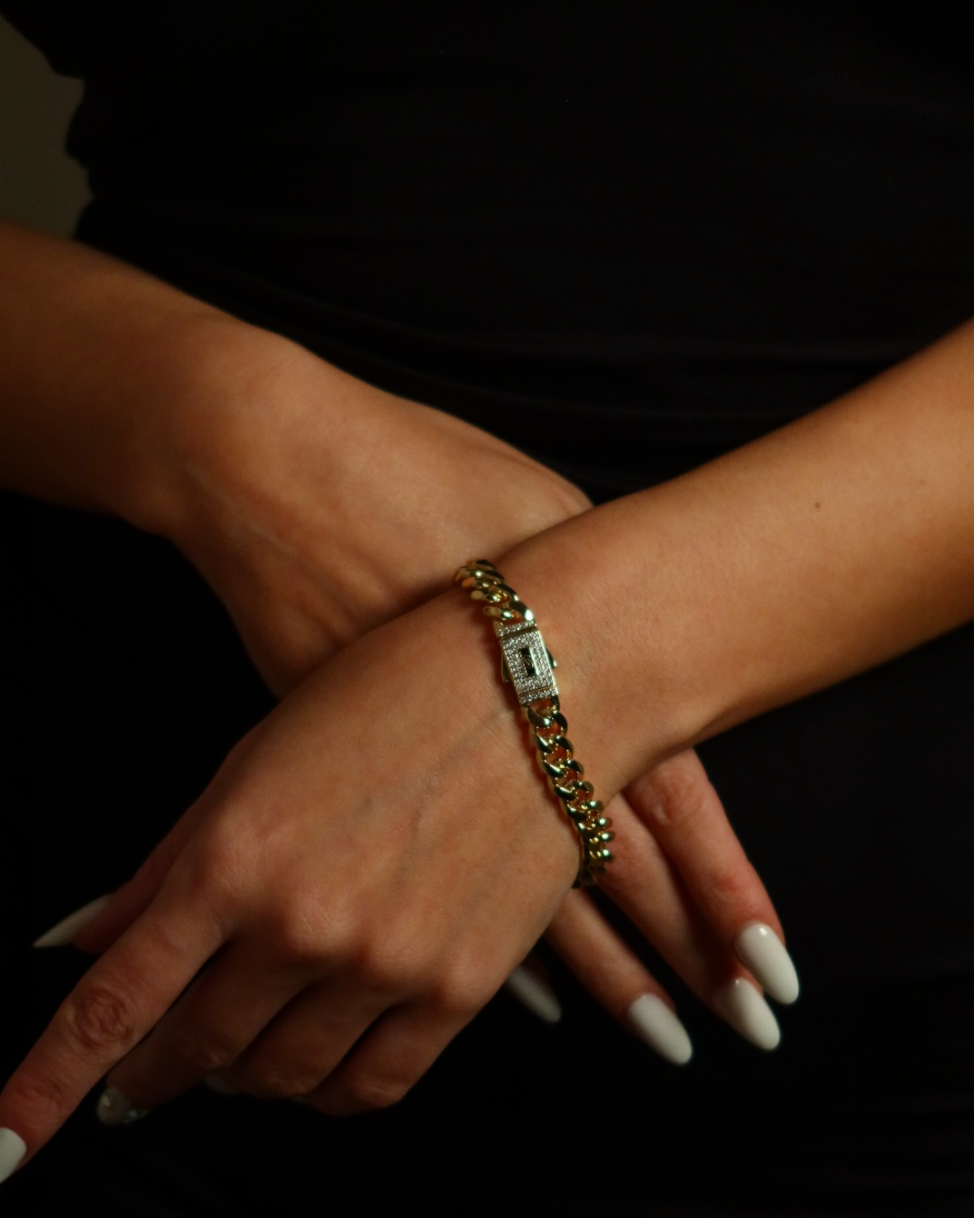 Brățară Cuban Havana Damă/Bărbați Placată cu Aur 18k 8mm